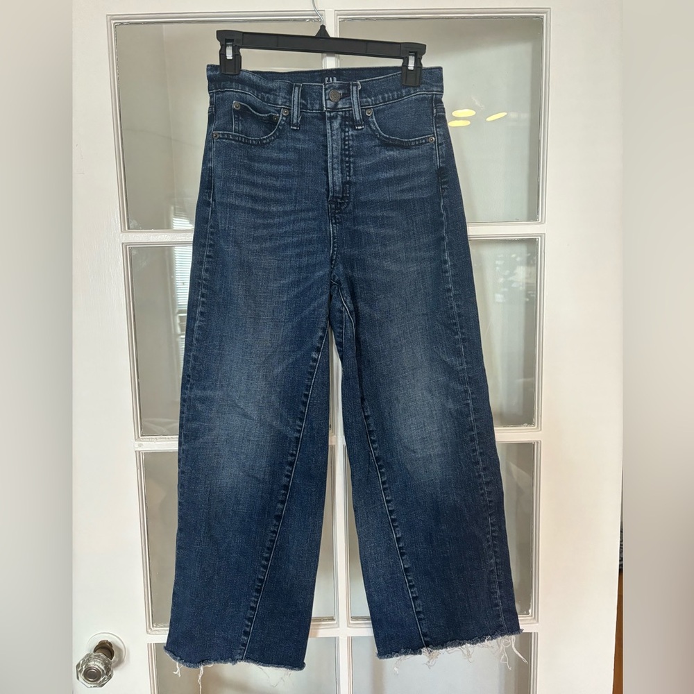 High Rise, Cropped, Wide Leg GAP Jeans